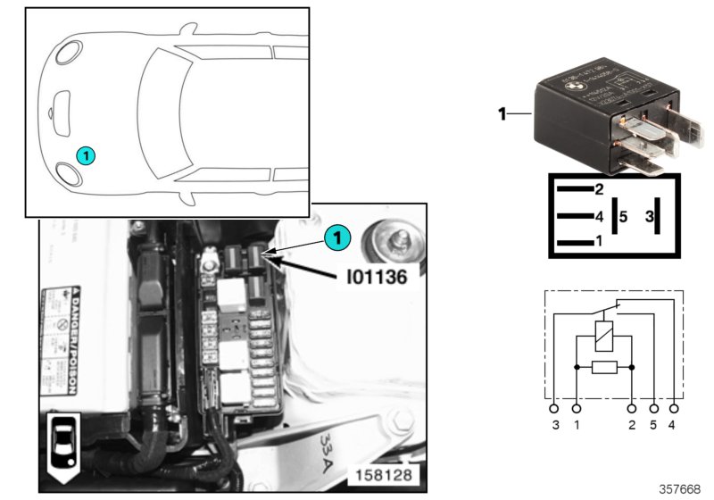 Relay, wiper motor fast/slow I01136