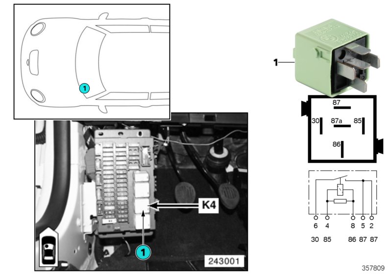 Relay, blower K4