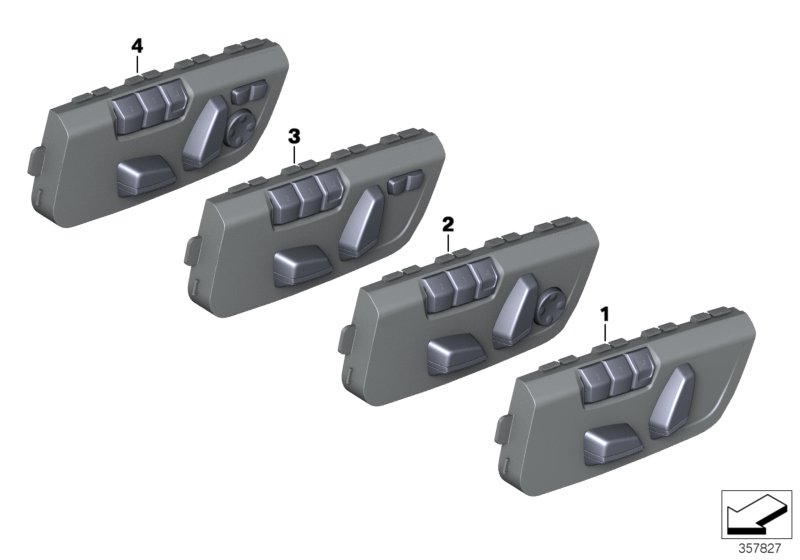 Switch, seat adjustment, memory, driver