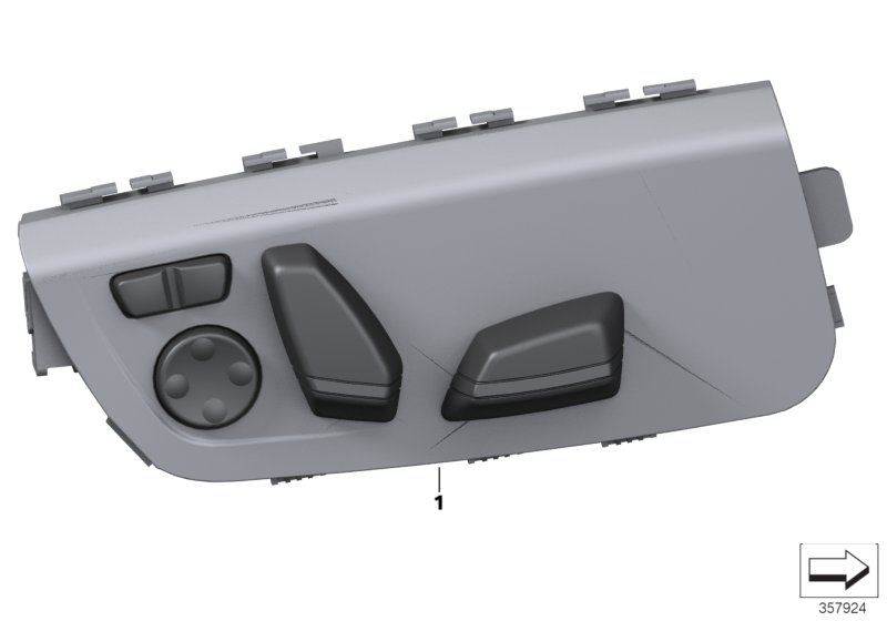 Switch, seat adjustment, front passenger