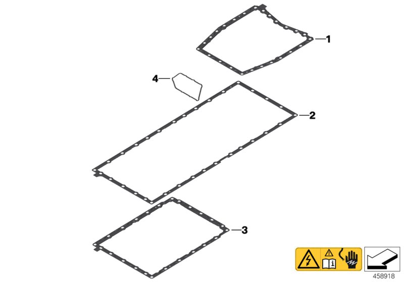 Housing gaskets, high-voltage batt. unit