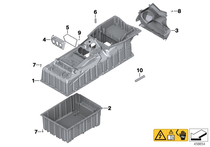 Housing, high-voltage battery unit