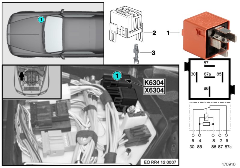 Relay, secondary air pump K6304