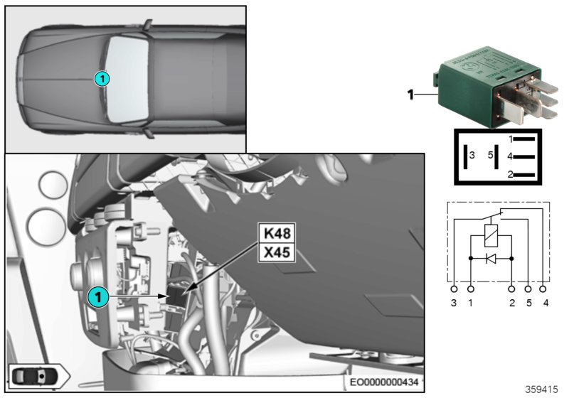 Relay, fan, headlight K48