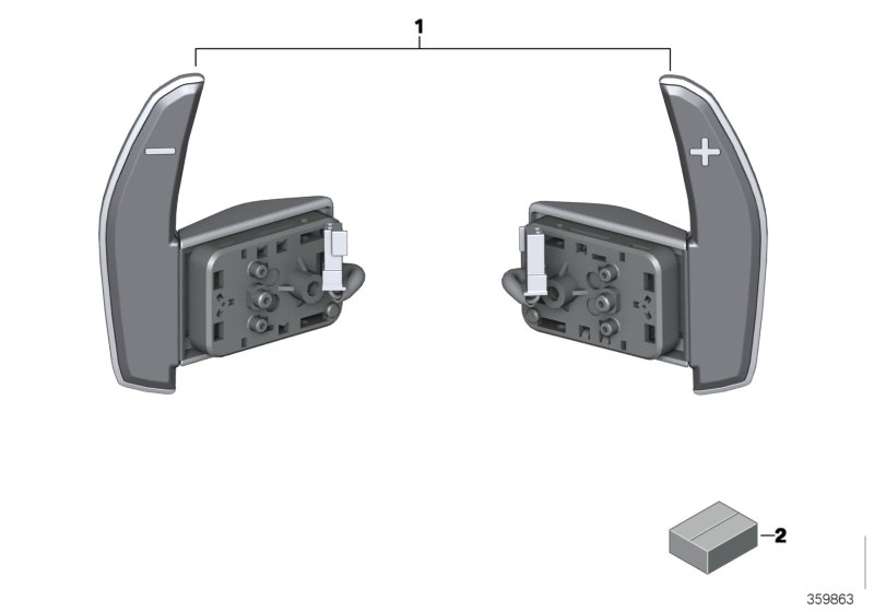 Gearshift paddles, M steering wheel