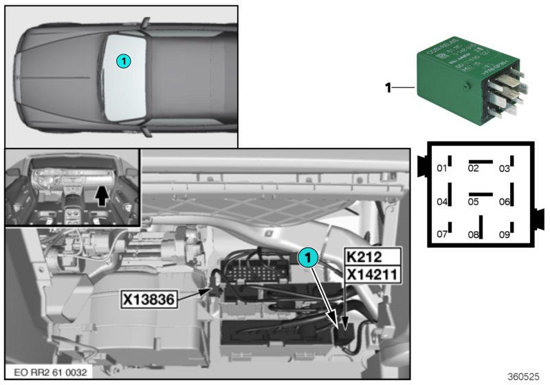 Relay, Automatic Hold brake K212