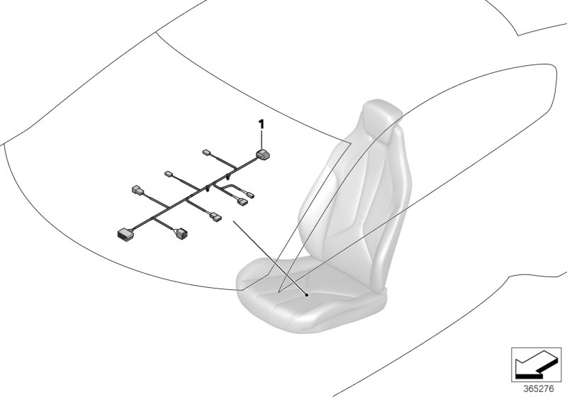 Wiring set seat