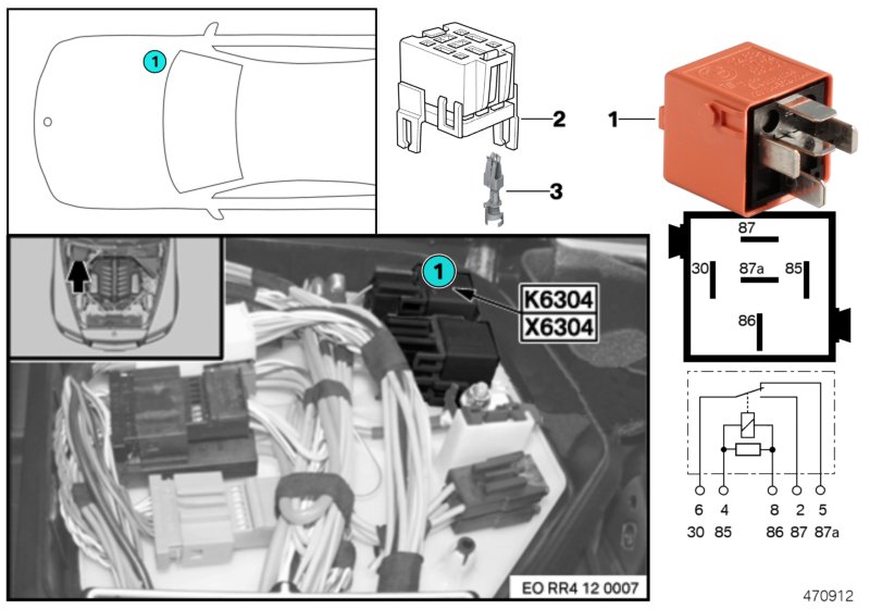 Relay, secondary air pump K6304