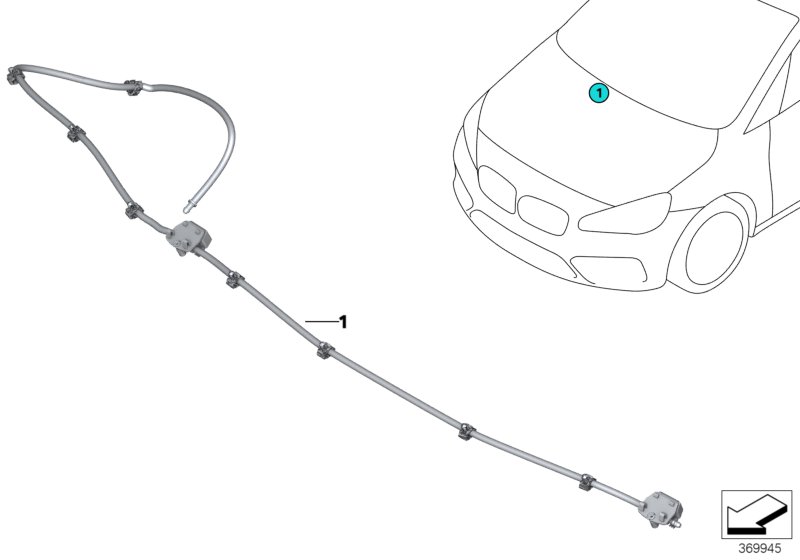 Single parts for windshield cleaning