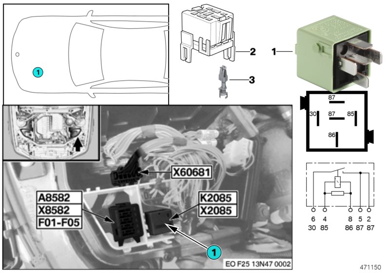 Relay, engine DDE K2085