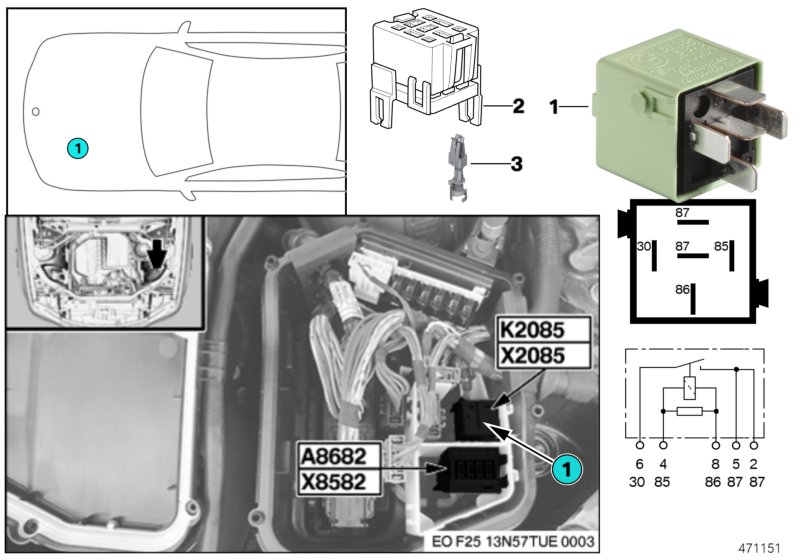 Relay, engine DDE K2085