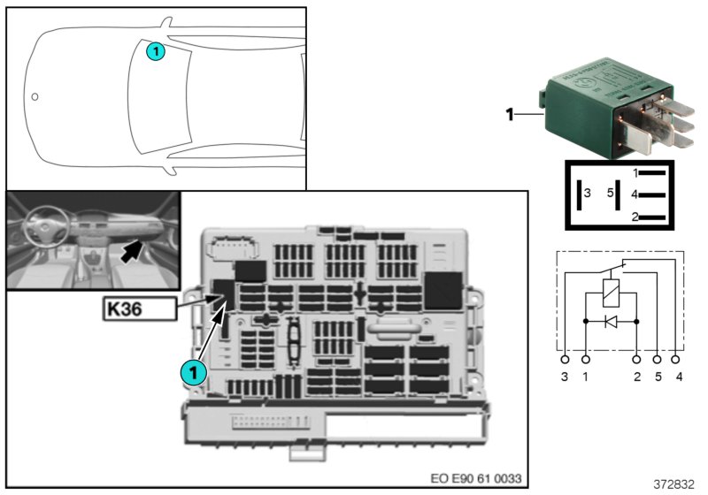Relay, wiper 1 K36