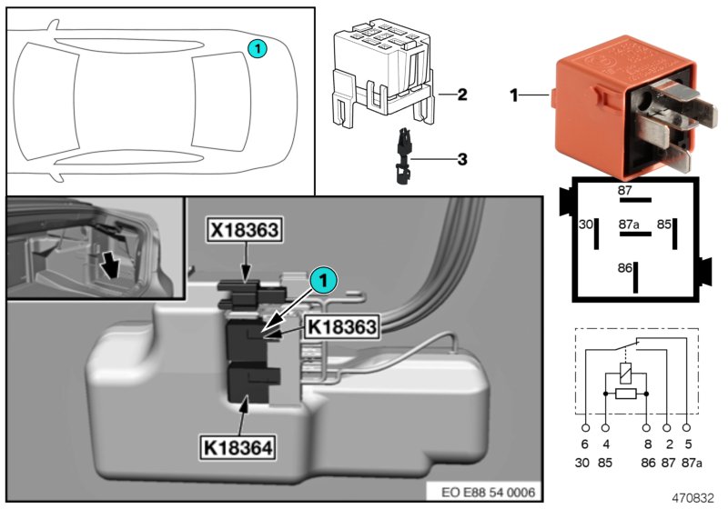 Relay, soft top 1 K18363