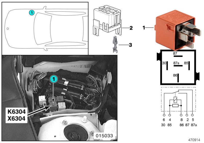 Relay, secondary air pump K6304