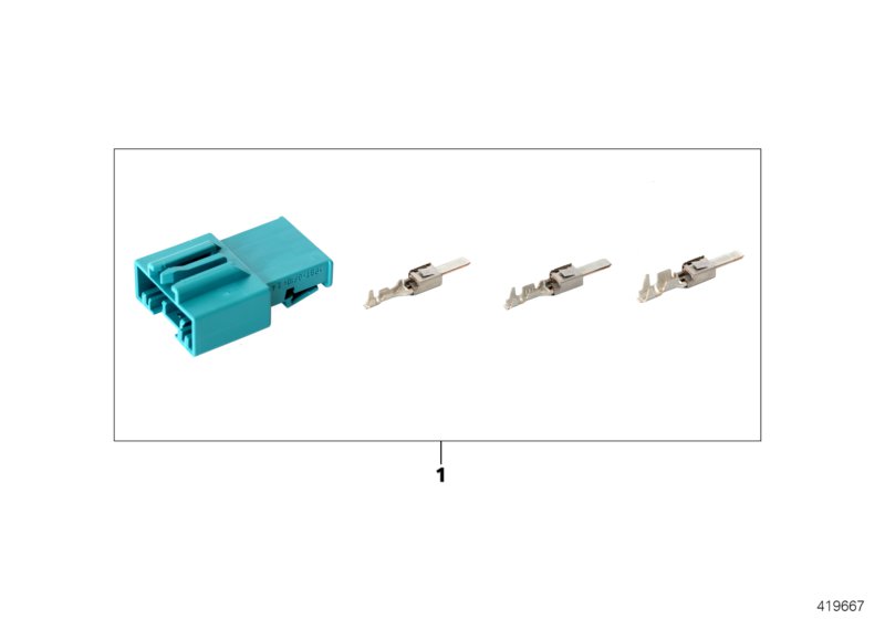 Repair kit, socket housing, 4-pin