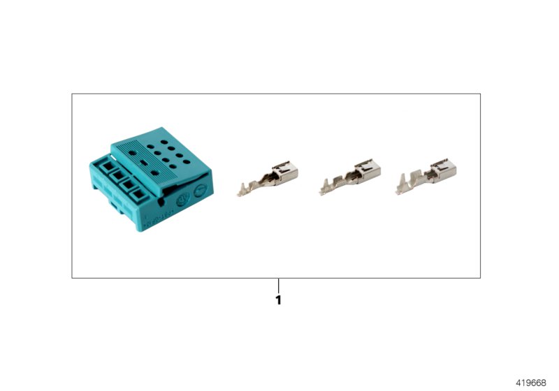 Repair kit, socket housing, 4-pin