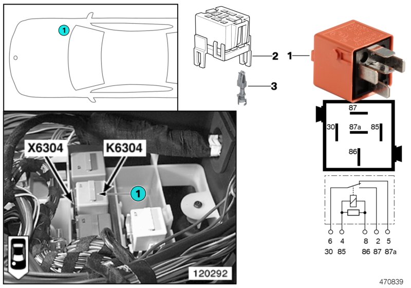 Relay, secondary air pump K6304