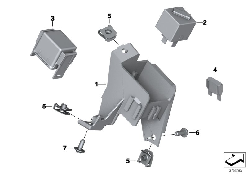Relays, relay holders, fuses