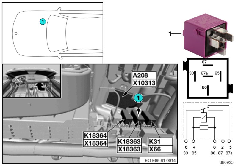 Relay, soft top 1 K18363