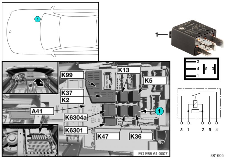 Relay, wiper 1 K36