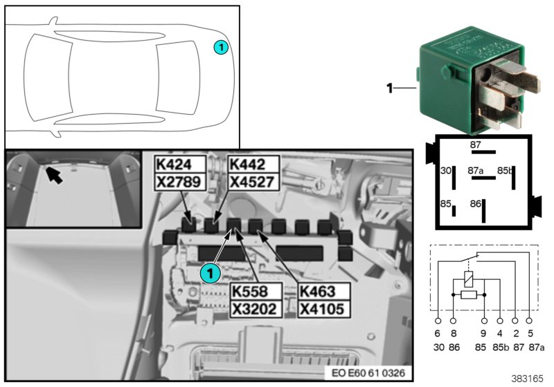 Relay, terminal 15 K558