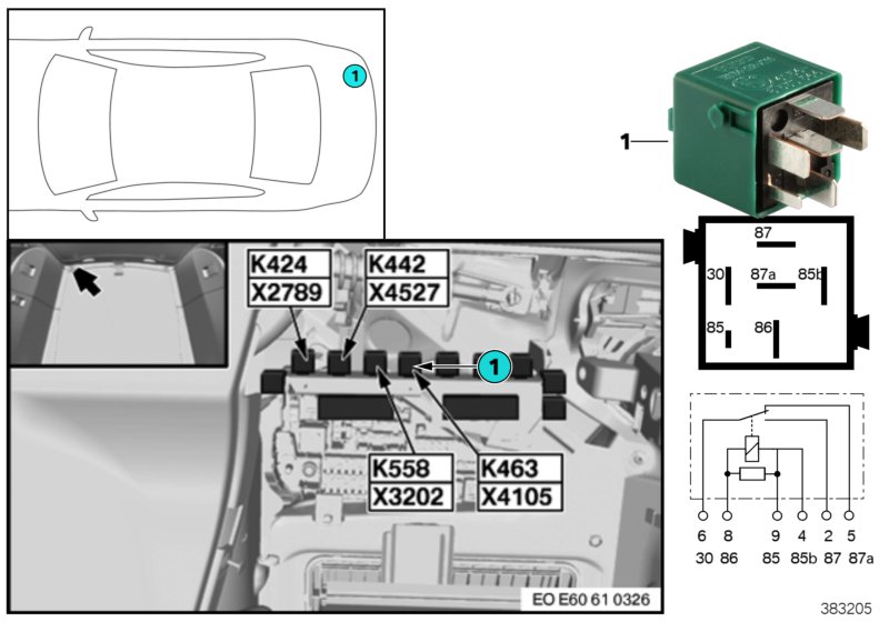Relay, radio signal / horn K463