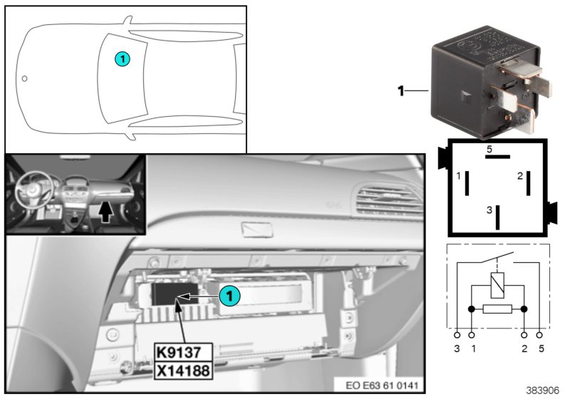 Relay, electric fan K9137