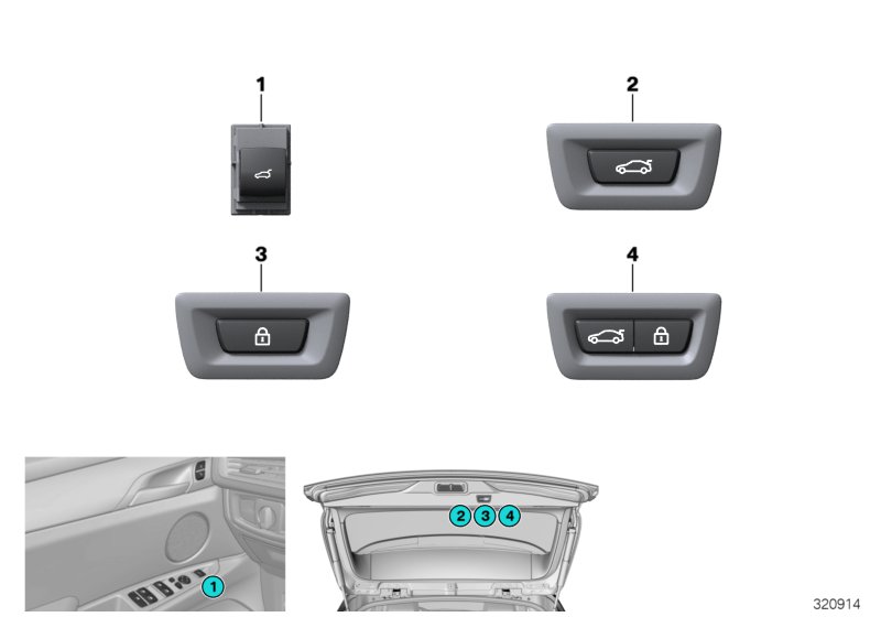 Switch, rear-lid Centerlock