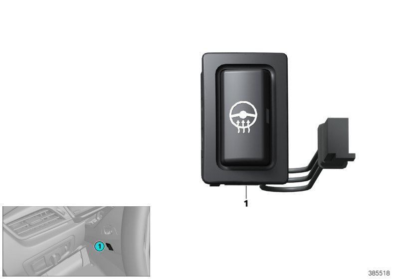 Switch, steering wheel heater