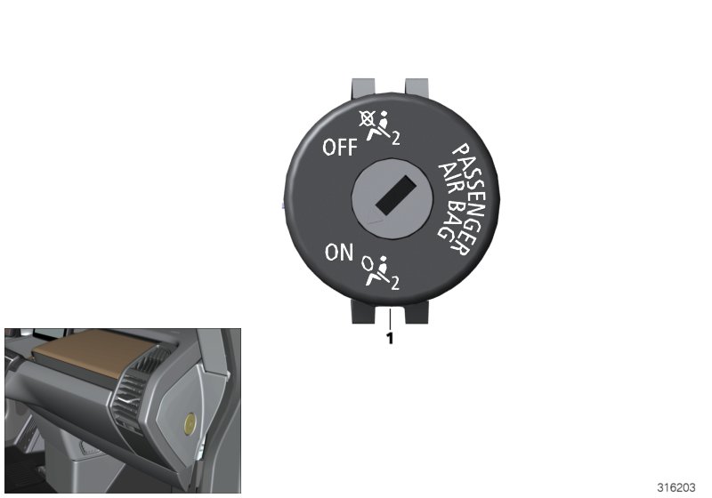 Switch, deactivation,fr.passenger airbag