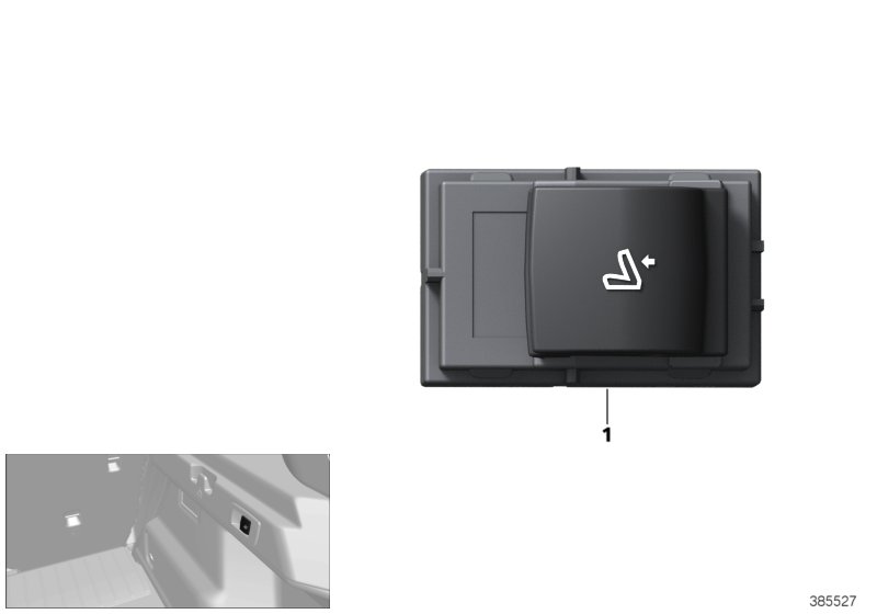 Switch, remote backrest unlocking