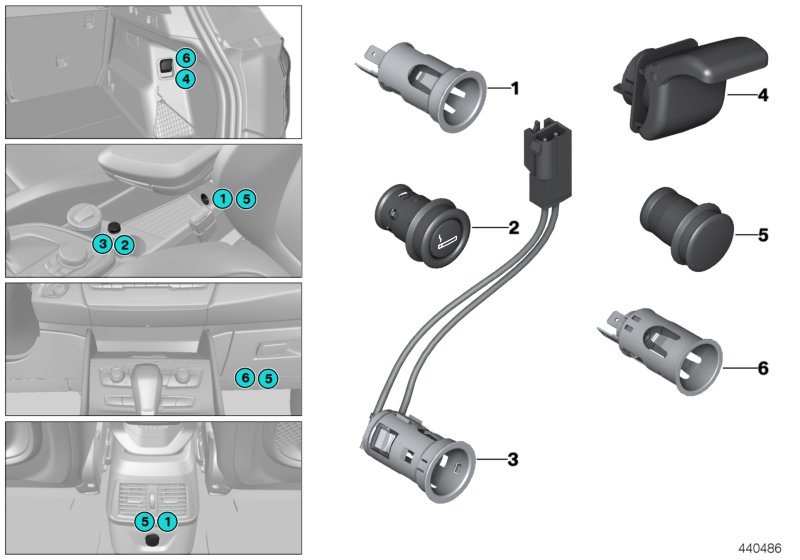 Cigarette lighter / power sockets