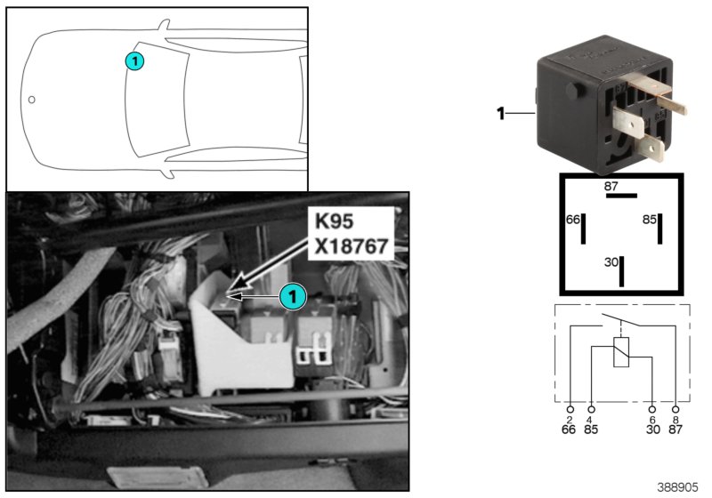 Relay, valve control K95
