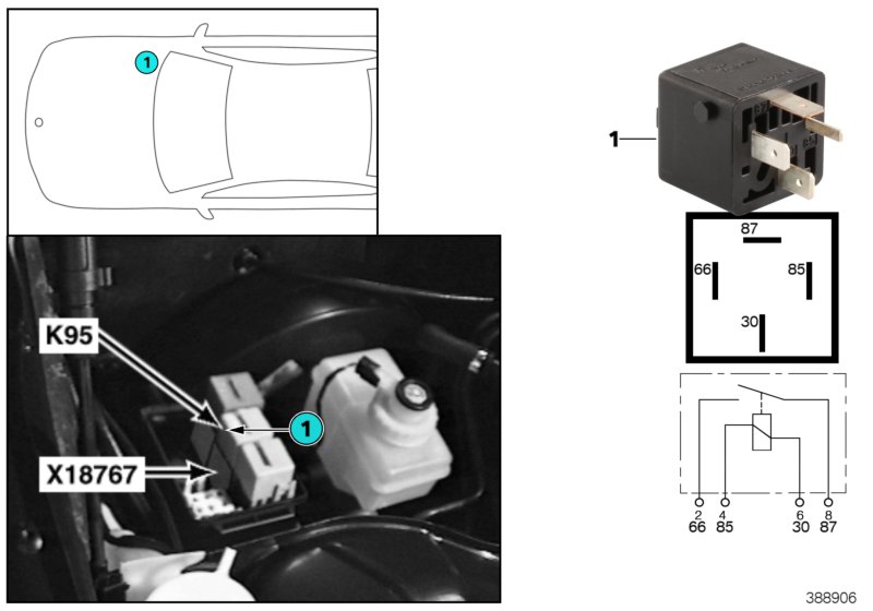 Relay, valve control K95