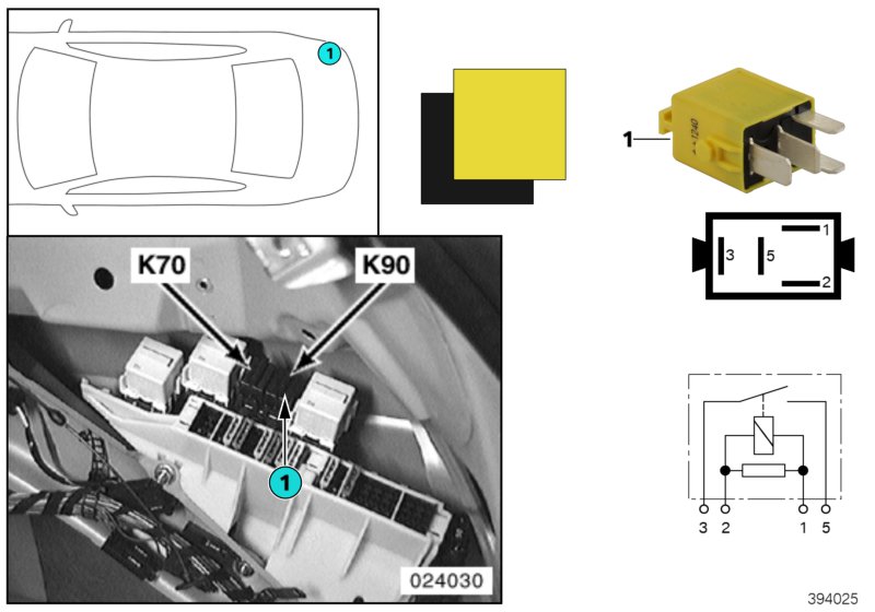 Relay, drive, rear window K90