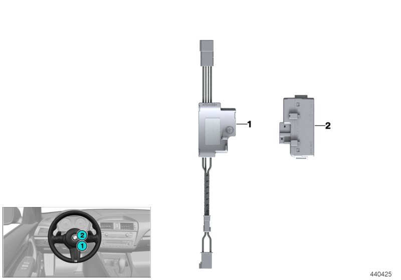Control unit, steering wheel electronics