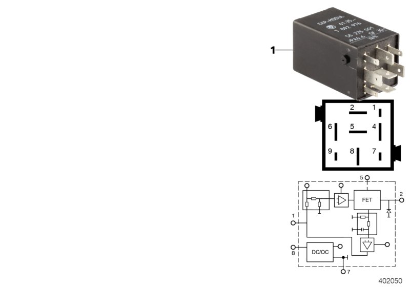 Relay, fuel pump, clocked