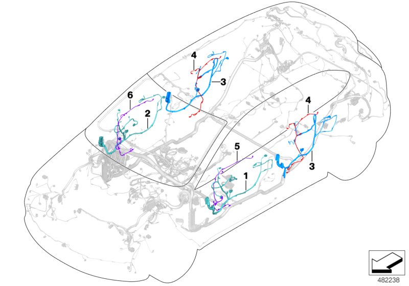 Door cable harness