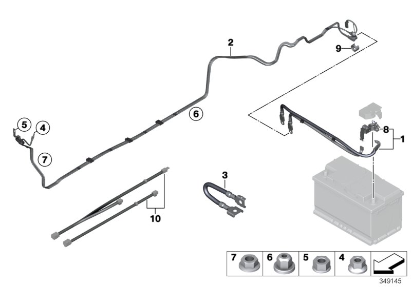Battery cable/earth cable