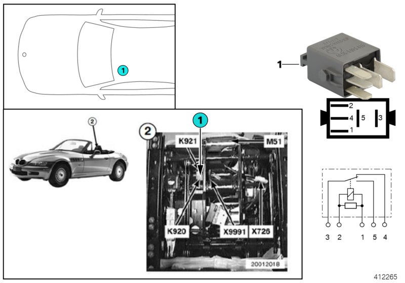 Relay,cut-off driv.seat height adj. K920
