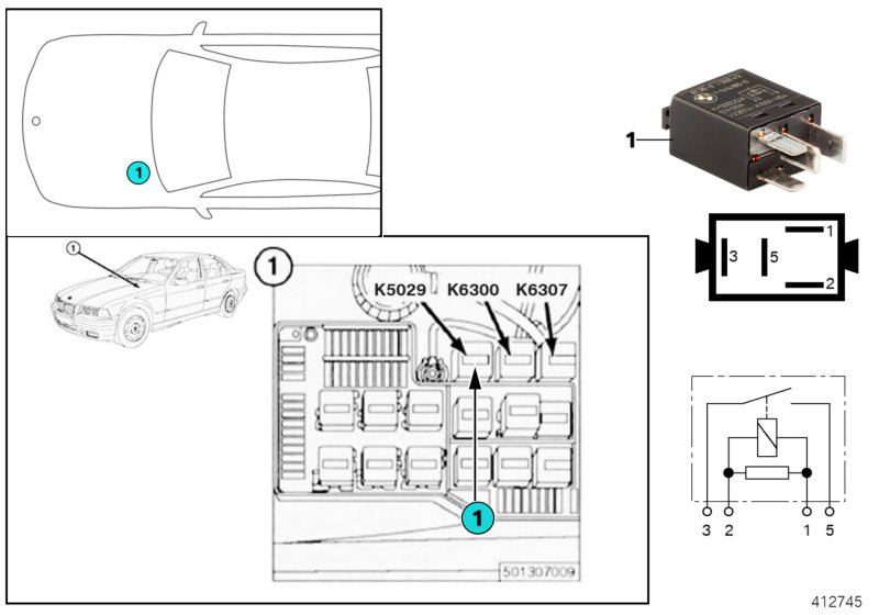 Relay, oxygen sensor K5029