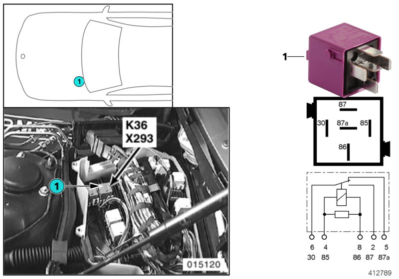 Relay, wiper 1 K36