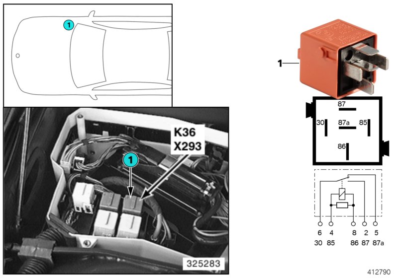 Relay, wiper 1 K36