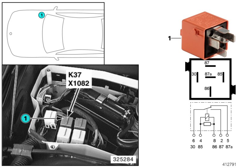 Relay, wiper 2 K37