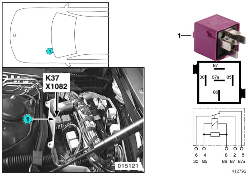 Relay, wiper 2 K37