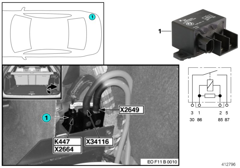 Relay, isolation 2nd Battery K447