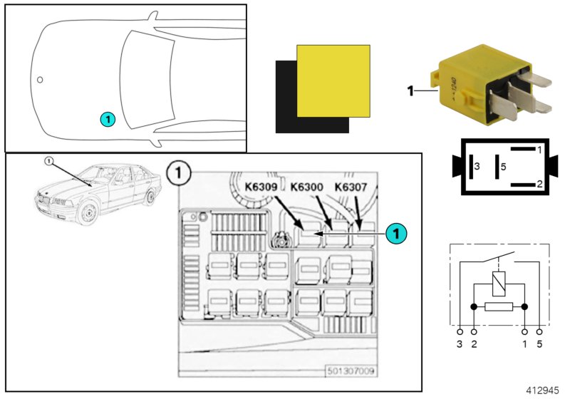 Relay, air pump K6309