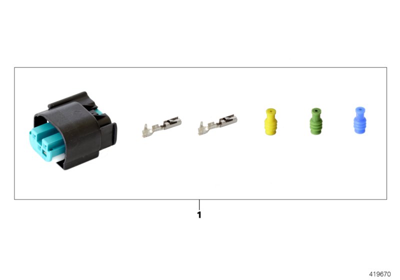Repair kit, socket housing, 3-pin