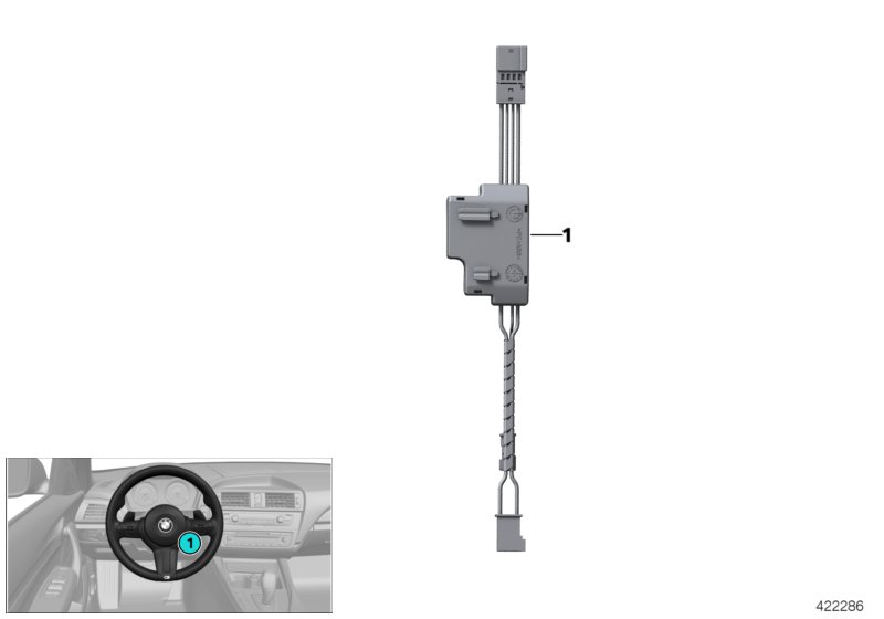 Control unit,strng.wheel module, M-Sport
