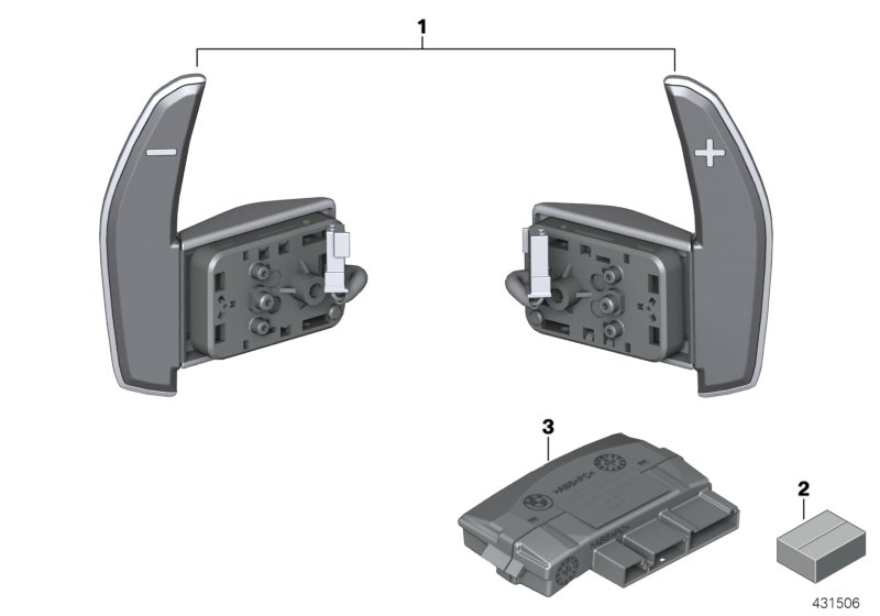 Gearshift paddles, M steering wheel